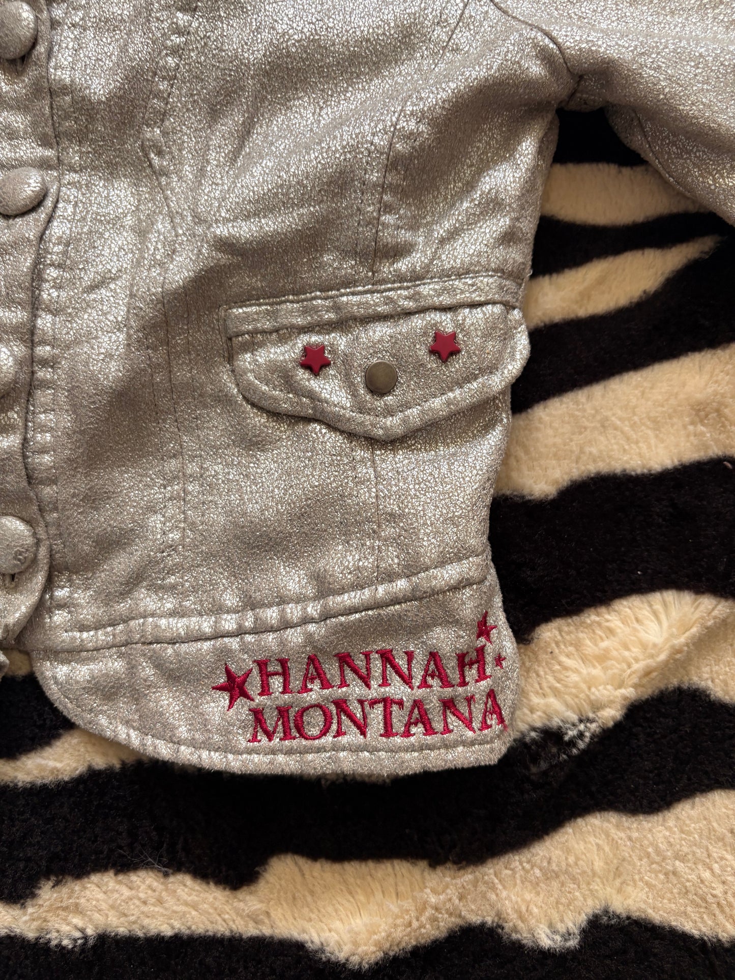VINTAGE HANNAH MONTANA CROPPED JACKET - S
