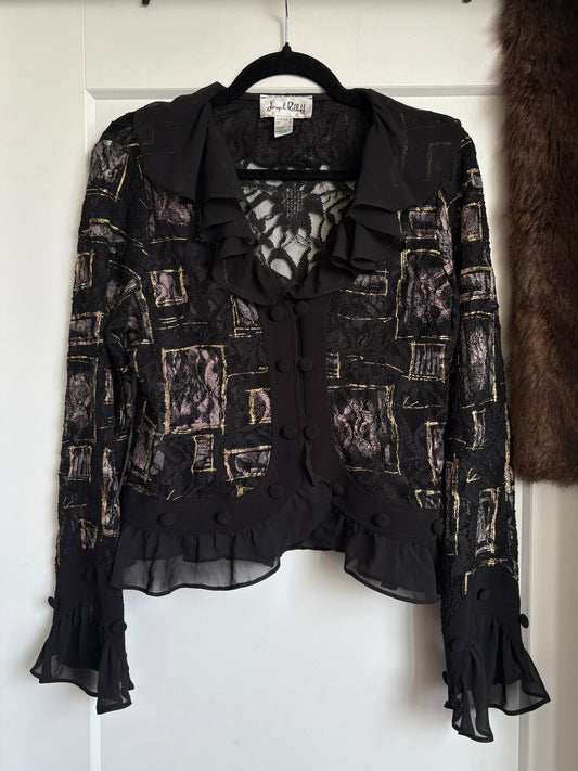VINTAGE JOSEPH RIBKOFF RUFFLE TOP