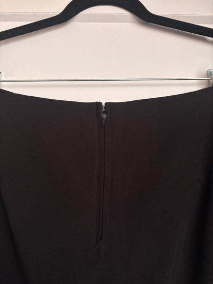 VINTAGE LAURA BLACK SUEDE MAXI SKIRT WITH BELT - 14