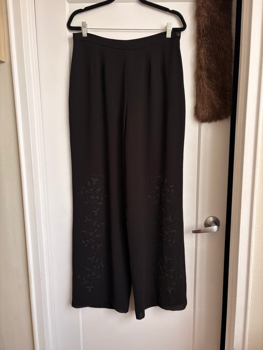 VINTAGE LAURA TROUSERS WITH EMBROIDERED FLOWERS - 12