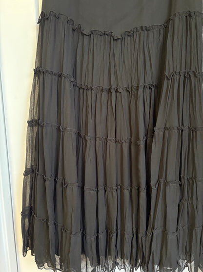 VINTAGE MAXI SKIRT WITH BEAD DETAILS