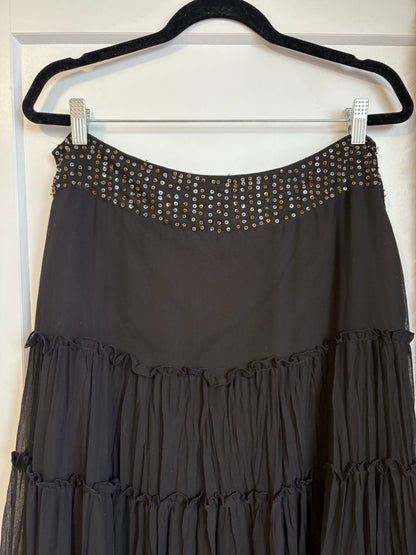 VINTAGE MAXI SKIRT WITH BEAD DETAILS