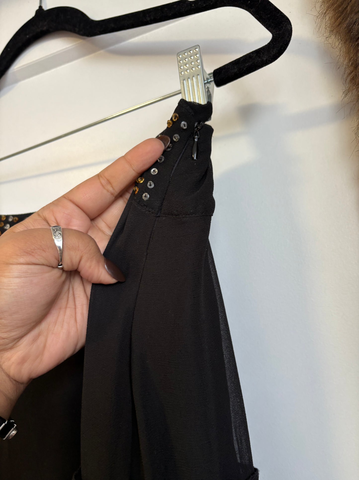 VINTAGE MAXI SKIRT WITH BEAD DETAILS