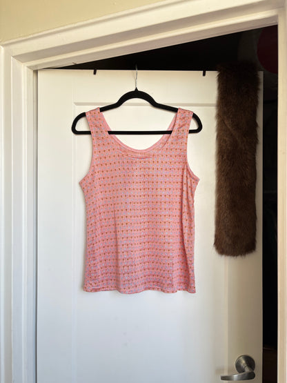 VINTAGE METALLIC PINK TANK TOP