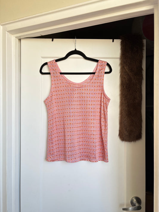 VINTAGE METALLIC PINK TANK TOP