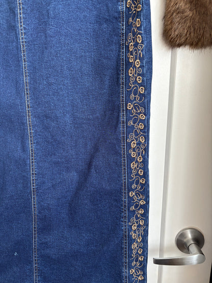 VINTAGE MORENA JEANS DENIM MAXI SKIRT