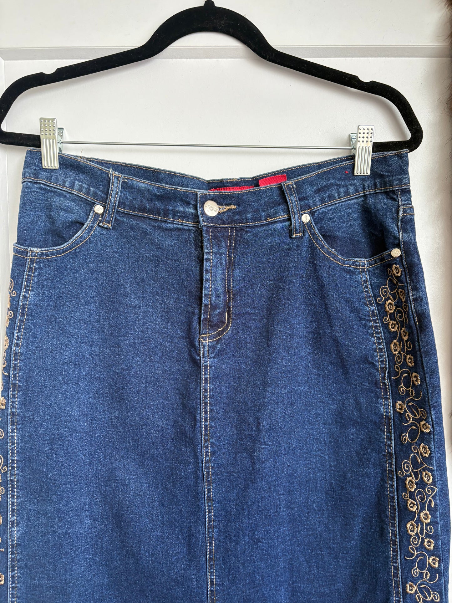 VINTAGE MORENA JEANS DENIM MAXI SKIRT
