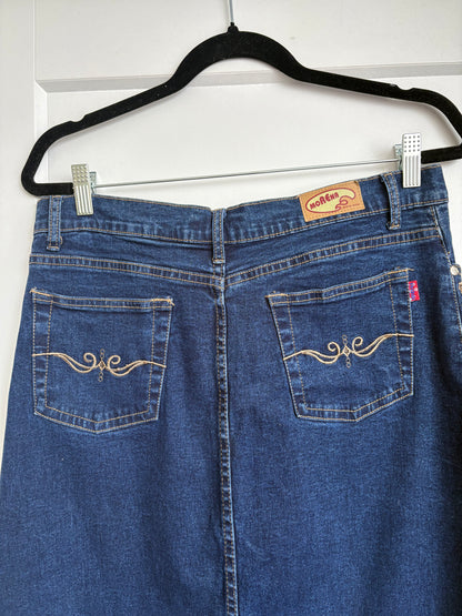 VINTAGE MORENA JEANS DENIM MAXI SKIRT