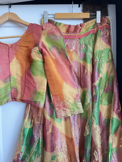 VINTAGE MULTICOLOURED LEHENGA