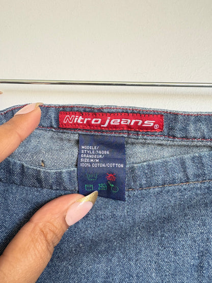 VINTAGE NITRO JEANS DENIM MAXI SKIRT