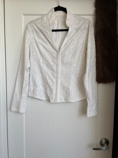 VINTAGE PAISLEY THREAD WORK BLOUSE  - M