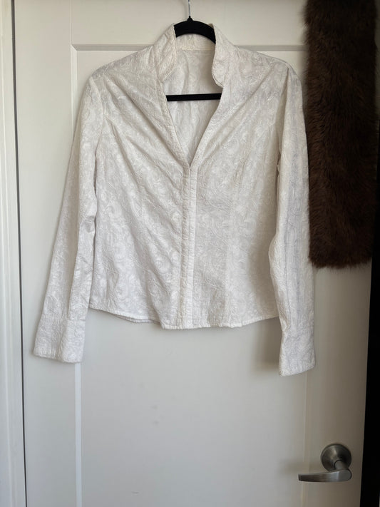 VINTAGE PAISLEY THREAD WORK BLOUSE  - M