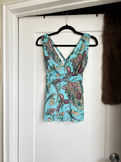 VINTAGE PAISLEY Y2K TANK TOP