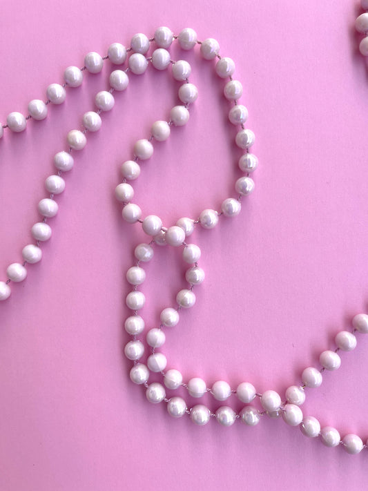 VINTAGE PINK BEADED CHAIN