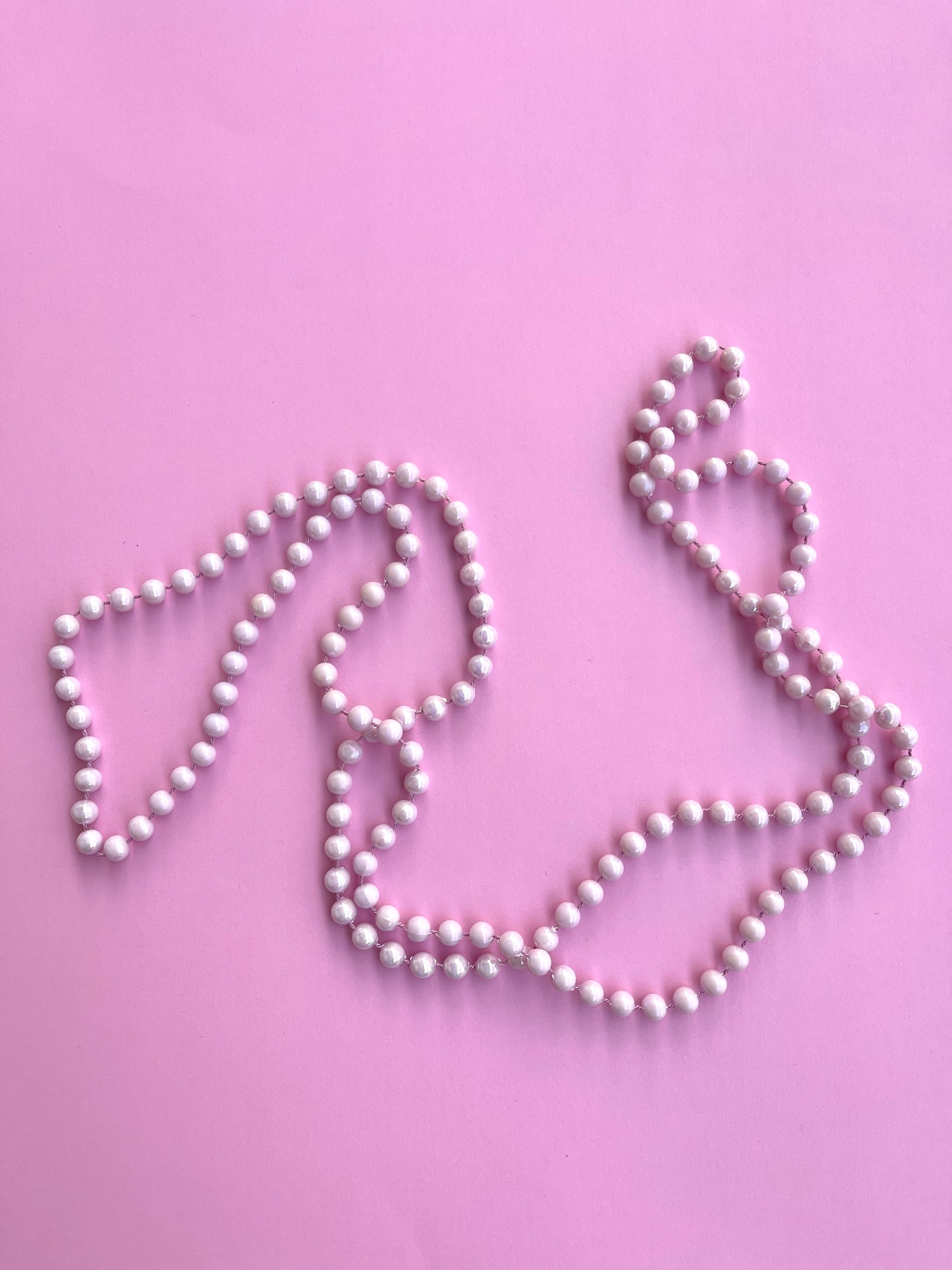 VINTAGE PINK BEADED CHAIN