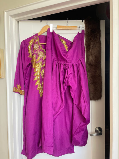 VINTAGE PURPLE SELWAR KAMEEZ SET