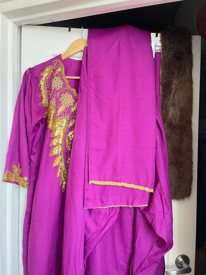 VINTAGE PURPLE SELWAR KAMEEZ SET