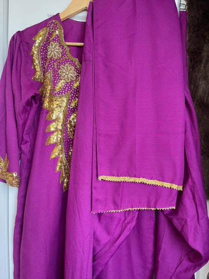 VINTAGE PURPLE SELWAR KAMEEZ SET