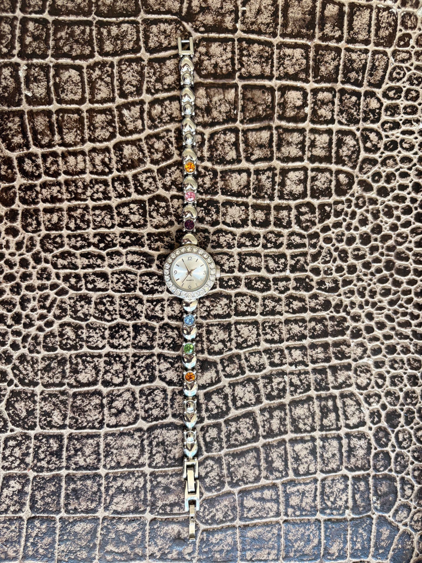 VINTAGE RAINBOW HEARTS WATCH