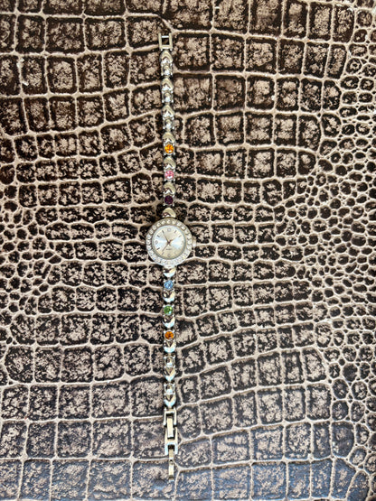 VINTAGE RAINBOW HEARTS WATCH