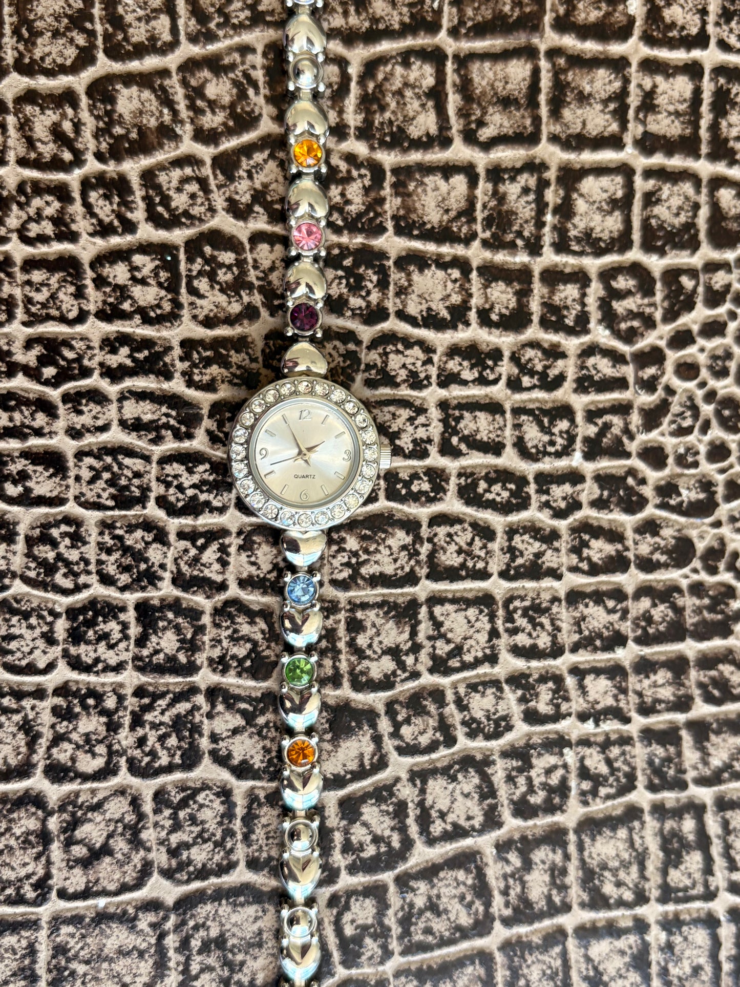 VINTAGE RAINBOW HEARTS WATCH