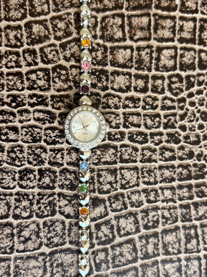 VINTAGE RAINBOW HEARTS WATCH