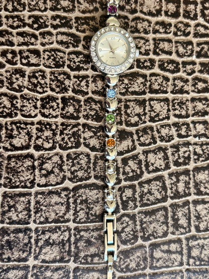 VINTAGE RAINBOW HEARTS WATCH