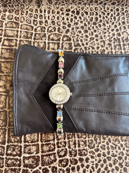 VINTAGE RAINBOW HEARTS WATCH