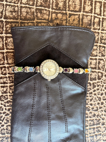 VINTAGE RAINBOW HEARTS WATCH