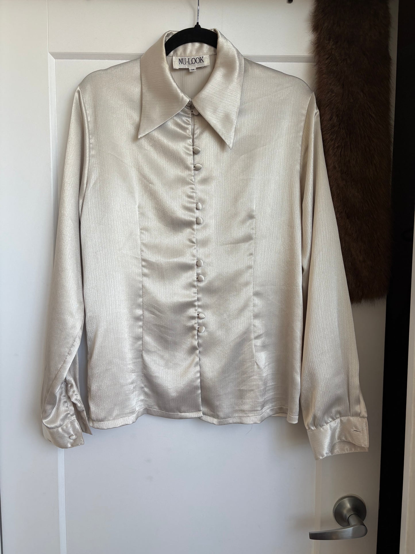 VINTAGE SATIN BLOUSE - M