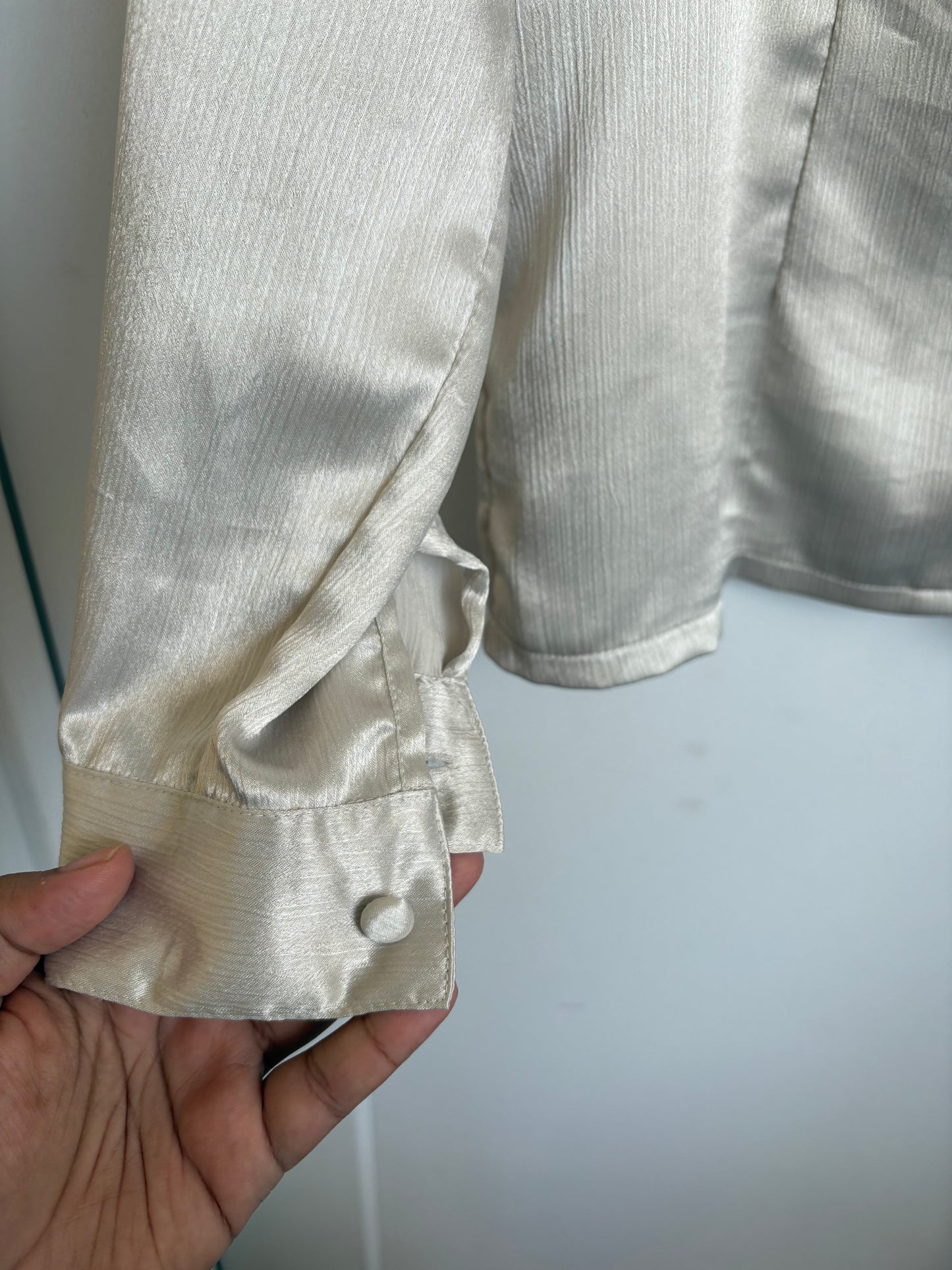 VINTAGE SATIN BLOUSE - M