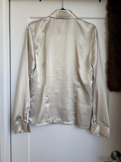 VINTAGE SATIN BLOUSE - M