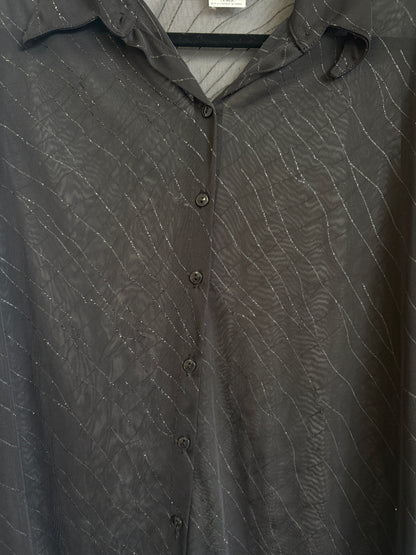 VINTAGE SHEER BLACK LONG SLEEVE - 14