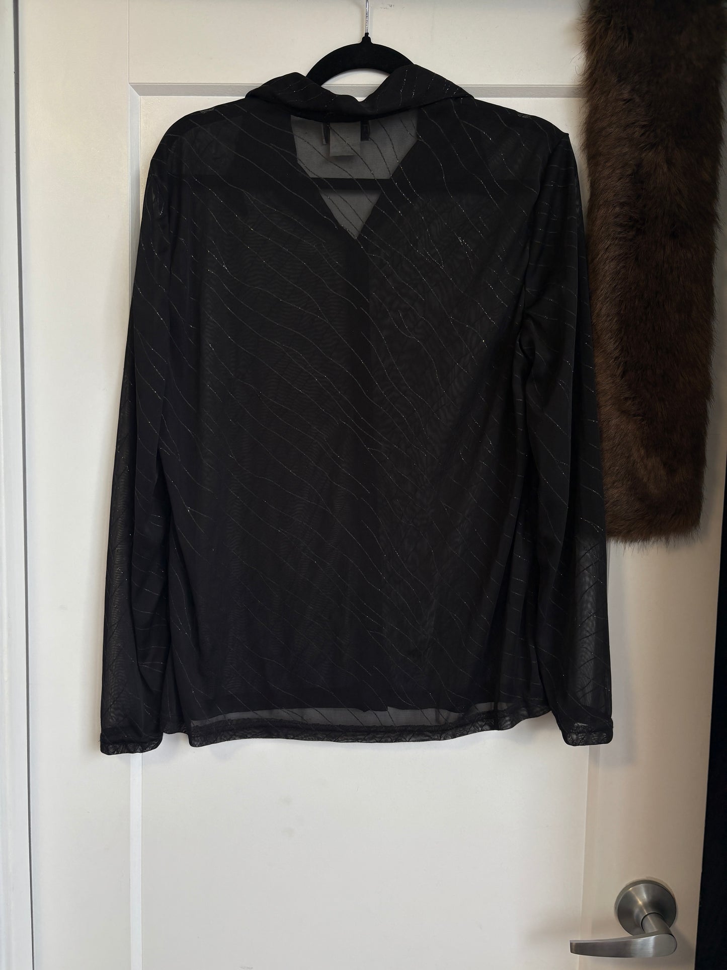 VINTAGE SHEER BLACK LONG SLEEVE - 14
