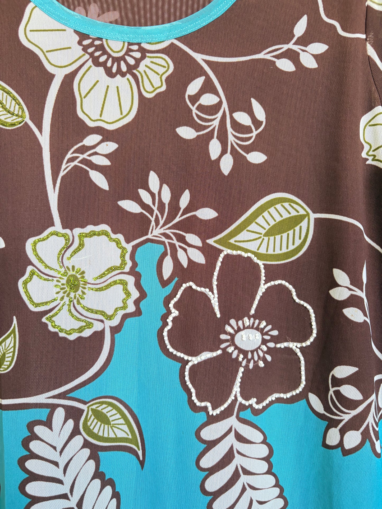 VINTAGE SHEER FLORAL TOP