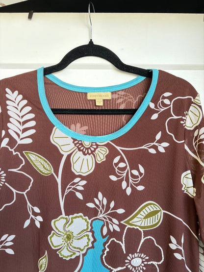 VINTAGE SHEER FLORAL TOP