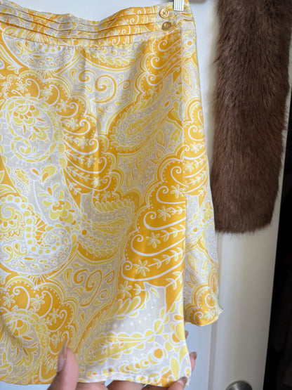 VINTAGE SILK LILLY PULITZER MINI SKIRT - 8