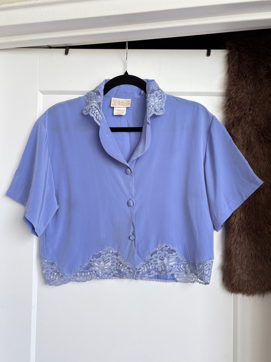 VINTAGE SILK & SATIN BED JACKET
