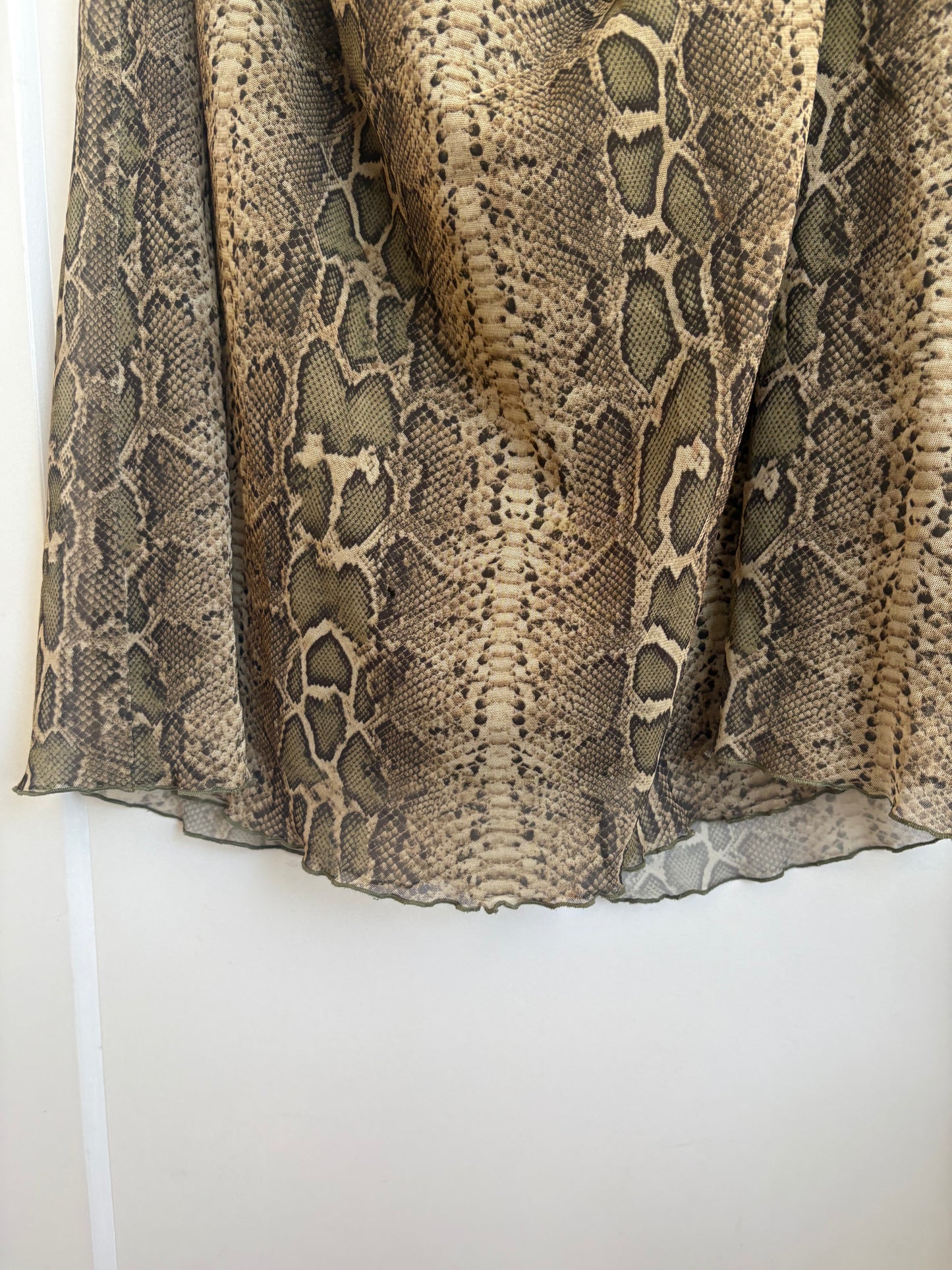 VINTAGE SNAKE SKIN MIDI SKIRT - 5XL