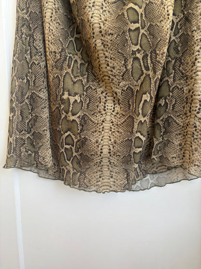 VINTAGE SNAKE SKIN MIDI SKIRT - 5XL