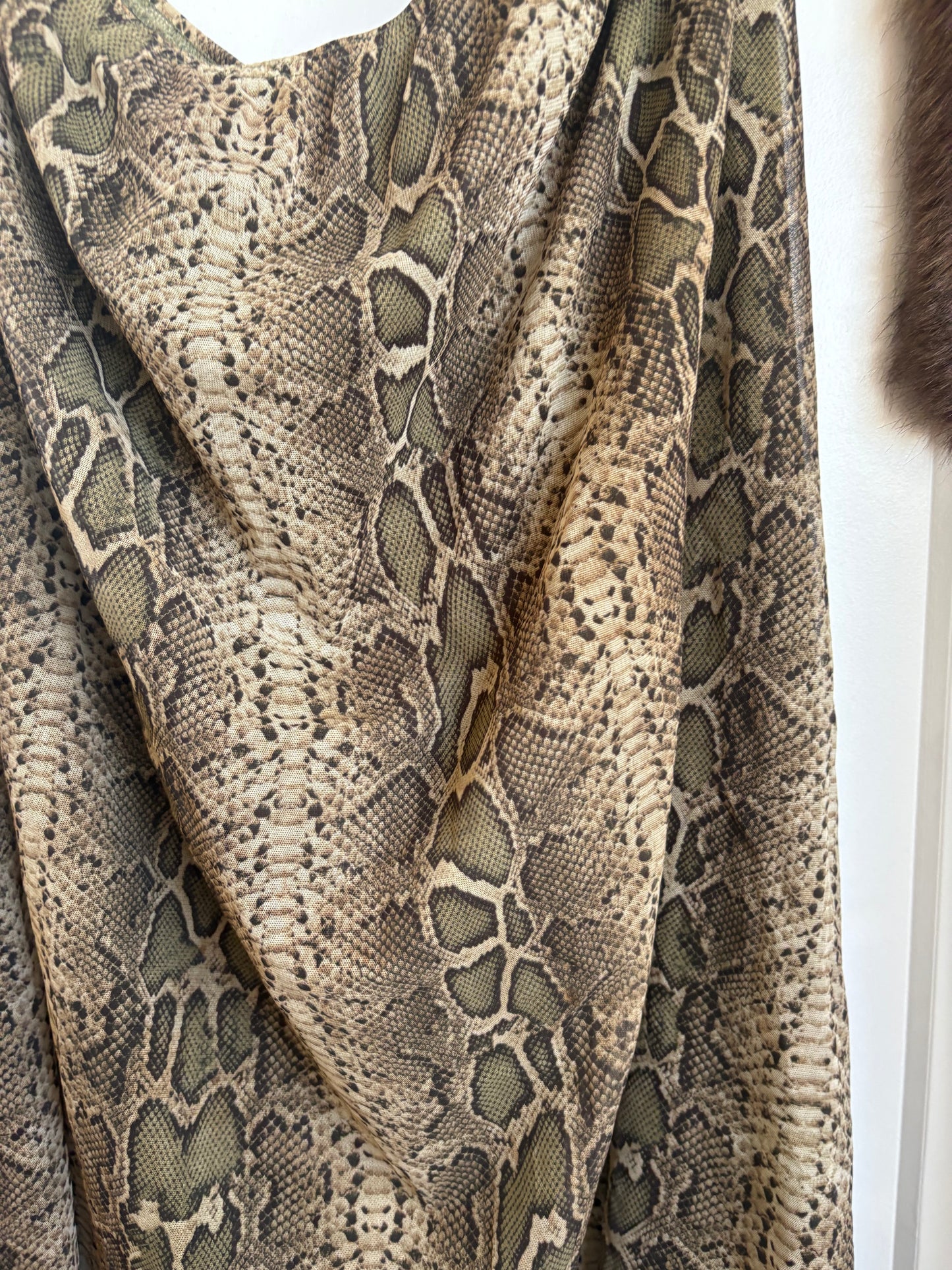 VINTAGE SNAKE SKIN MIDI SKIRT - 5XL