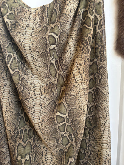 VINTAGE SNAKE SKIN MIDI SKIRT - 5XL
