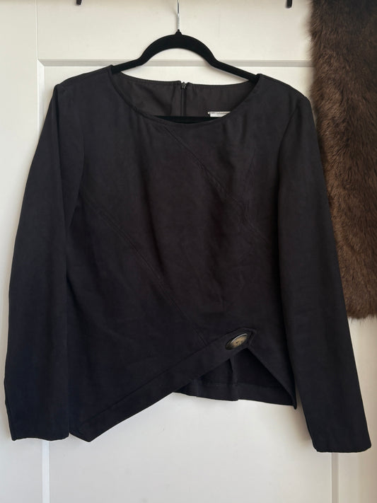 VINTAGE SUEDE LONG SLEEVE TOP