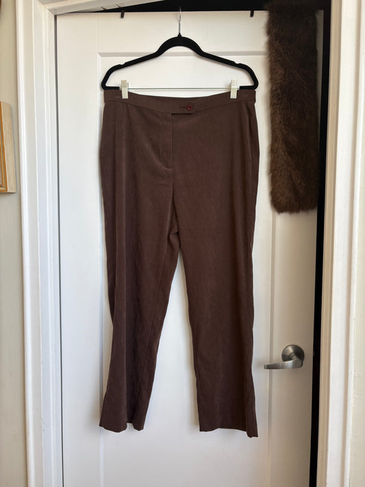 VINTAGE SUEDE PINSTRIPE TROUSERS - 14