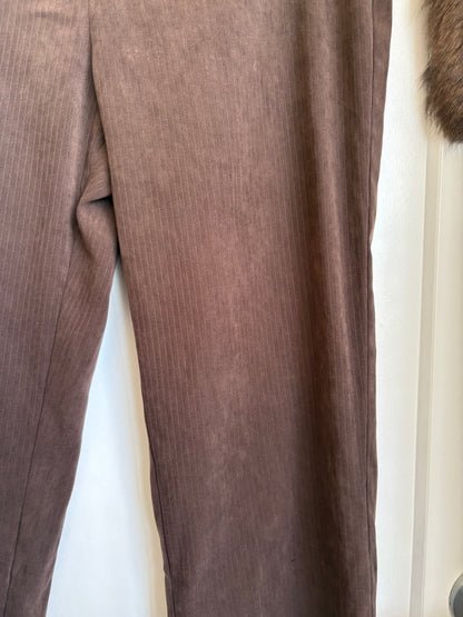 VINTAGE SUEDE PINSTRIPE TROUSERS - 14