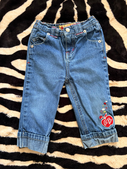 VINTAGE TODDLERS APPLE BOTTOMS JEANS  - 24M