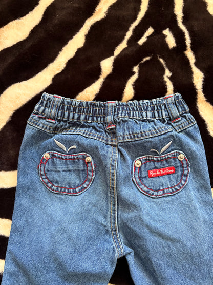 VINTAGE TODDLERS APPLE BOTTOMS JEANS  - 24M