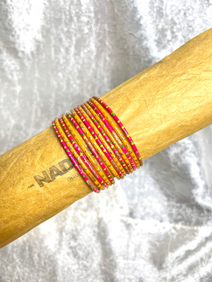 VINTAGE YELLOW AND PINK