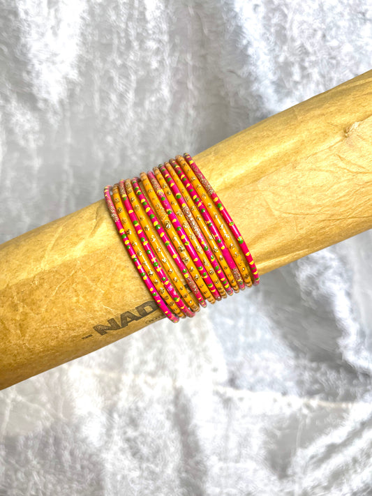 VINTAGE YELLOW AND PINK