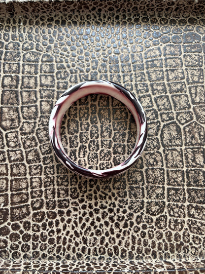 VINTAGE ZEBRA PRINT BANGLE